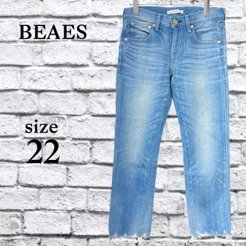 B33 빔즈 [ 22 ] 데님 팬츠 하의 컷오프 코튼 100%