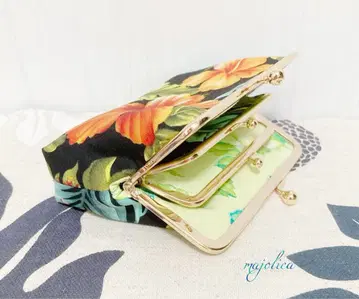 부자 가마구치 지갑 플라 댄스 하와이안 히비스커스