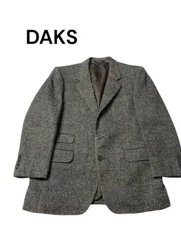 e541 DAKS 브라운 계열 트위드 테일러드 자켓
