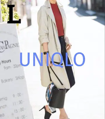 라이트 베이지 트렌치코트 더블 브레스트