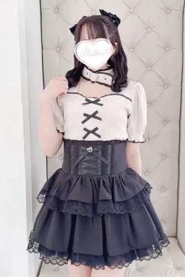 MA*RS 하트 벨트 포함 골지 반팔 상의 핑크