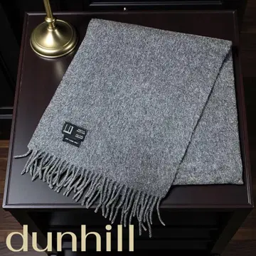 던힐 던힐 그레이 프린지 캐시미어 머플러 하자품(짧음)