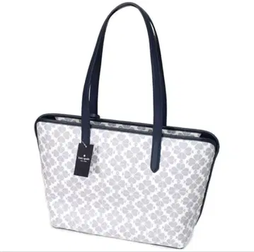 케이트 스페이드 플라워 패턴 토트백 네이비