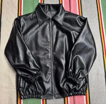 레더 자켓 블랙 y2k