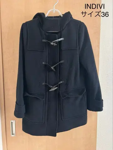 인디비 INDIVI 더플 코트 사이즈 36 블랙