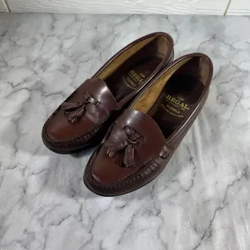 REGAL 천연 가죽 태슬 모카신 브라운 23cm