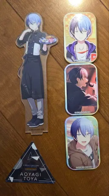 아오야기 토야 아크릴 스탠드 캔뱃지 3개 세트
