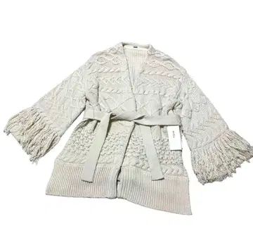 미사용 새상품 mila owen 케이블 니트 가디건 벨트 포함