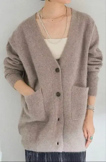 shenery 시너리 V넥 오버 니트 가디건