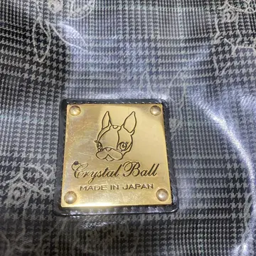 체크 무늬 비닐 토트백