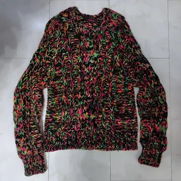 CABaN 울 믹스 핸드 니트 컬러풀 사이즈 FREE