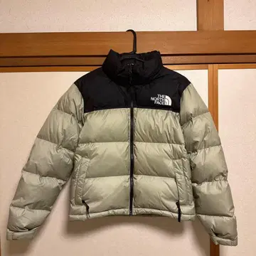 THE NORTH FACE 다운 자켓 여성용 블랙/라이트 그린