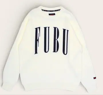 택 포함 미사용품 FUBU 화이트 스웨터 XL