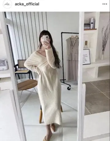 acka 카슈쿨 니트 원피스