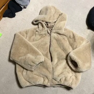 베이지 플리스 자켓, 보아 자켓, 리버서블