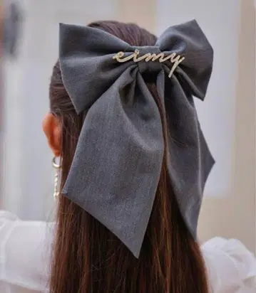 eimyistoire twinkle eimy 리본 머리핀 그레이