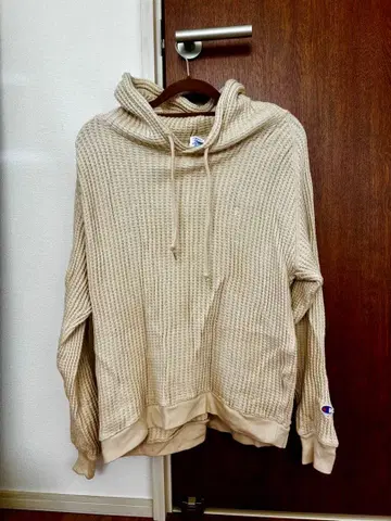 Champion 베이지 아이보리 와플 편직 트레이닝복 후드티 S