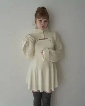 ANDMARY Zoey velour set dress ivory