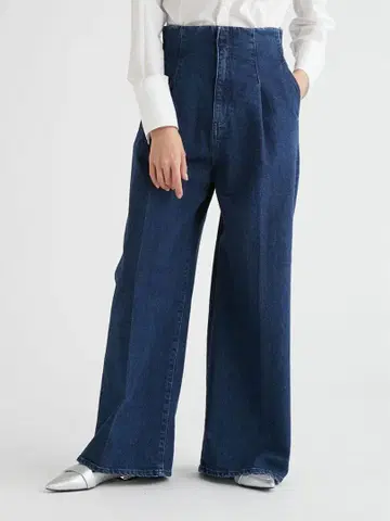 셀포드 하이웨스트 와이드 데님 팬츠