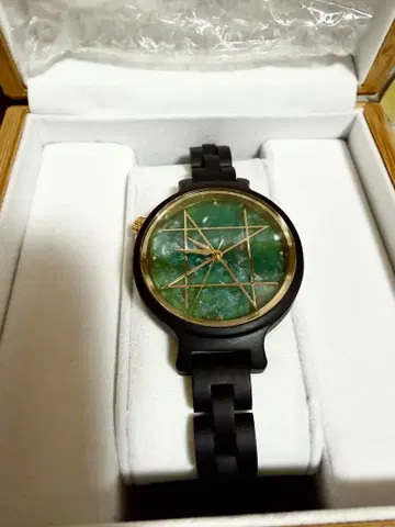 NOZ 손목시계 블루그린 아파타이트 쿼츠 모델 36mm