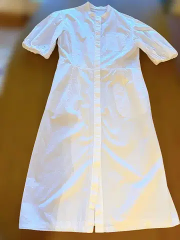 화이트 셔츠 원피스 반팔 일본제