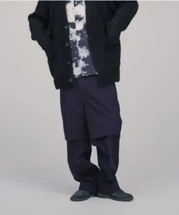 Adam et rope 오가닉 코튼 오버니 턱 팬츠