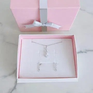 목걸이 귀걸이 세트 실버