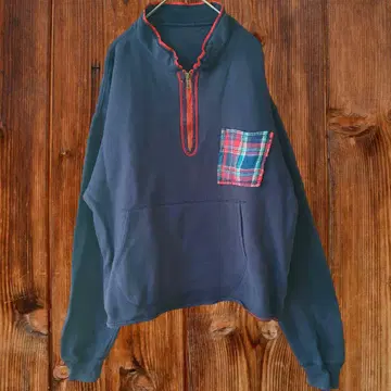 레어 90s 하라주쿠 FARMYARD 퍼 야드 하프 지퍼 맨투맨