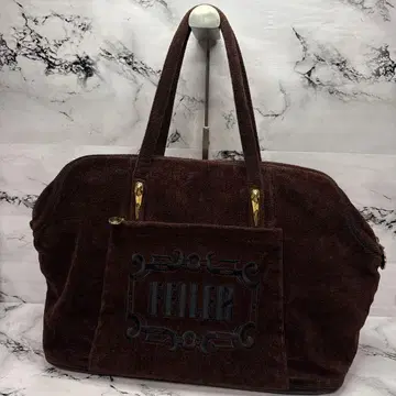 새상품급 인기 페이러 보스턴 백 대용량 셔닐 직조 인기 색상 브라운 금