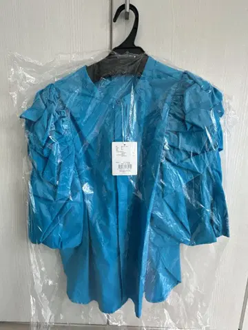 블루 프릴 긴팔 상의 F 사이즈 WCJ