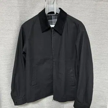 유니클로 집업 숏 블루종 블랙 L