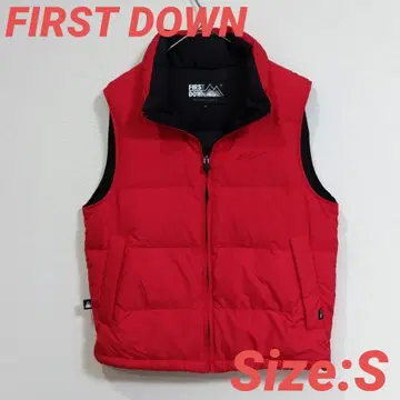 FIRST DOWN 다운 베스트 레드 사이즈 S 다운 95% 페더 5%