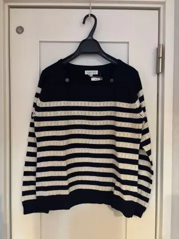 새상품 심플 라이프 레나운 보더 레이스 니트 스웨터 M