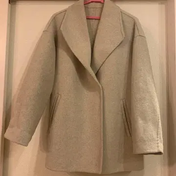 라이트 그레이 체스터 코트 울 혼방