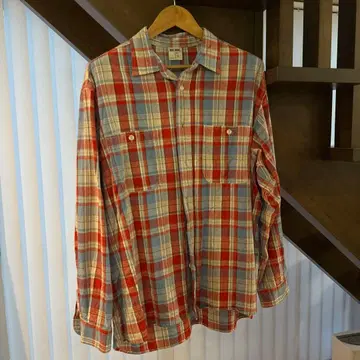 BIG MAC 긴팔 셔츠 L 사이즈 빨파 체크