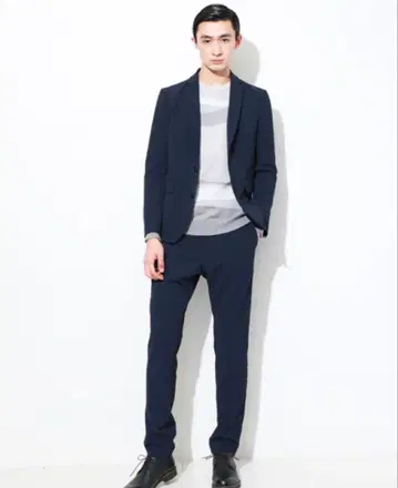 STUDIOUS 멀티 스트레치 큐더스 팬츠, 자켓 네이비