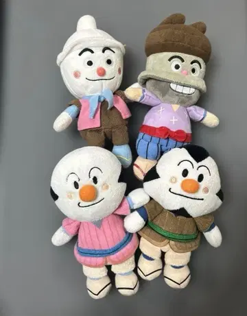 새상품급 호빵맨 쁘띠 비즈 봉제 인형 덴돈맨 카마메시돈