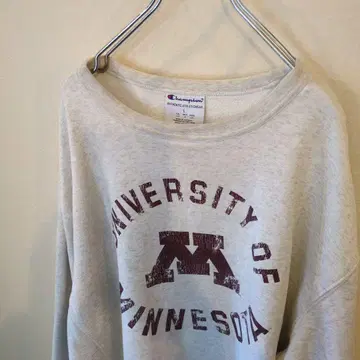 Champion 챔피온 맨투맨 그레이 화이트 그레이 맨투맨