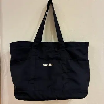 familiar 마더백 네이비 체크 무늬 파미리아 빨간색