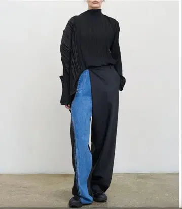 LITKOVSKA 블랙 데님 팬츠 바지 34