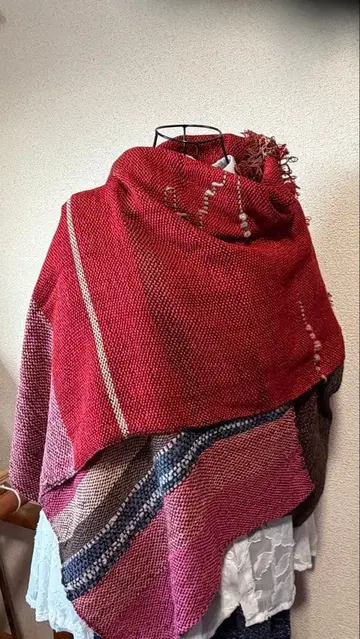 대형 숄 고도 일본풍 패턴풍