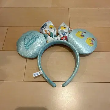스카이블루 미키 모양 머리띠 썸머