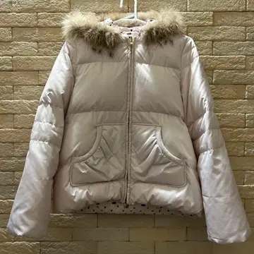 프랑슈리페 후드 부착 다운 자켓 M 핑크