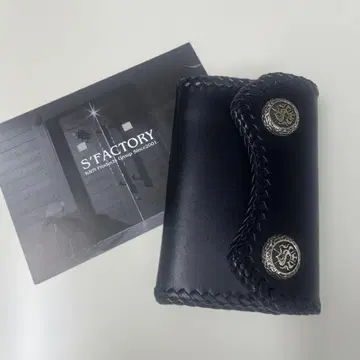 S'FACTORY 가죽 블랙 미니 지갑 미사용품