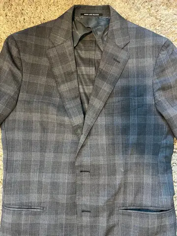 그레이 계열 체크 비즈니스 정장 3피스 세트