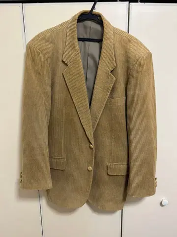 DANLEGS 베이지 코듀로이 테일러드 자켓