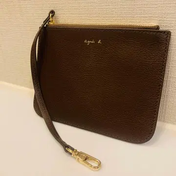 새상품 에네스베 브라운 가죽 파우치 소품함