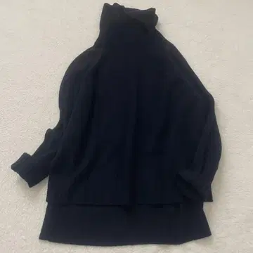 저널 스탠다드 울 캐시미어 니트 터틀 리브 다크 네이비