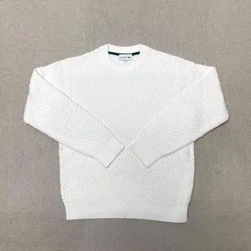 새상품 LACOSTE 스웨터 긴팔 화이트 L 사이즈 남성용