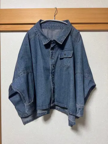 구제 의류 여성용 오버 사이즈 데님 자켓